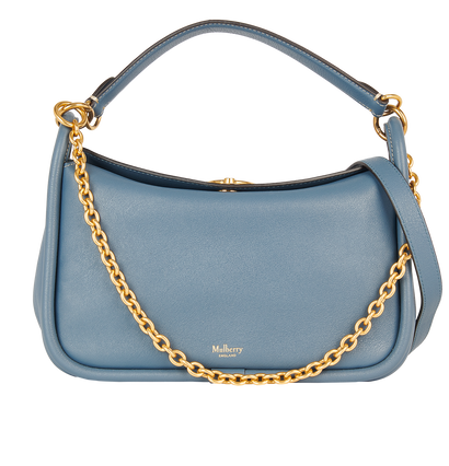 Leighton Bag, &pound;295, Handbags, Blue, Leather, Front view